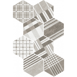  Carrelage Hexagonal en grès cérame émaillé. Patchwork. 
 Imitation de carreaux ciment, décors...