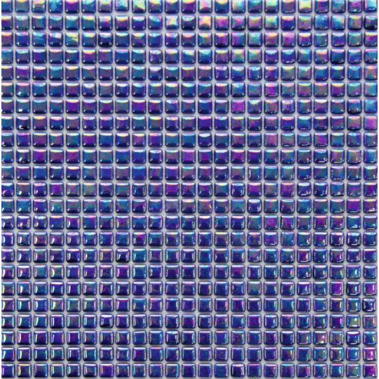 mosaïque 1x1 irisée bleu foncé