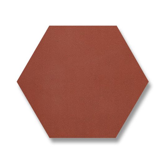 Tomette hexagone 14,8x17,2 cm grés rouge