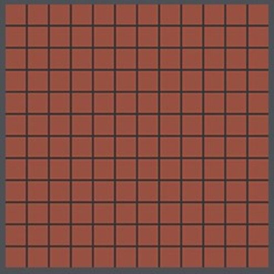 Mosaïque 2.5X2.5 rouge brique
